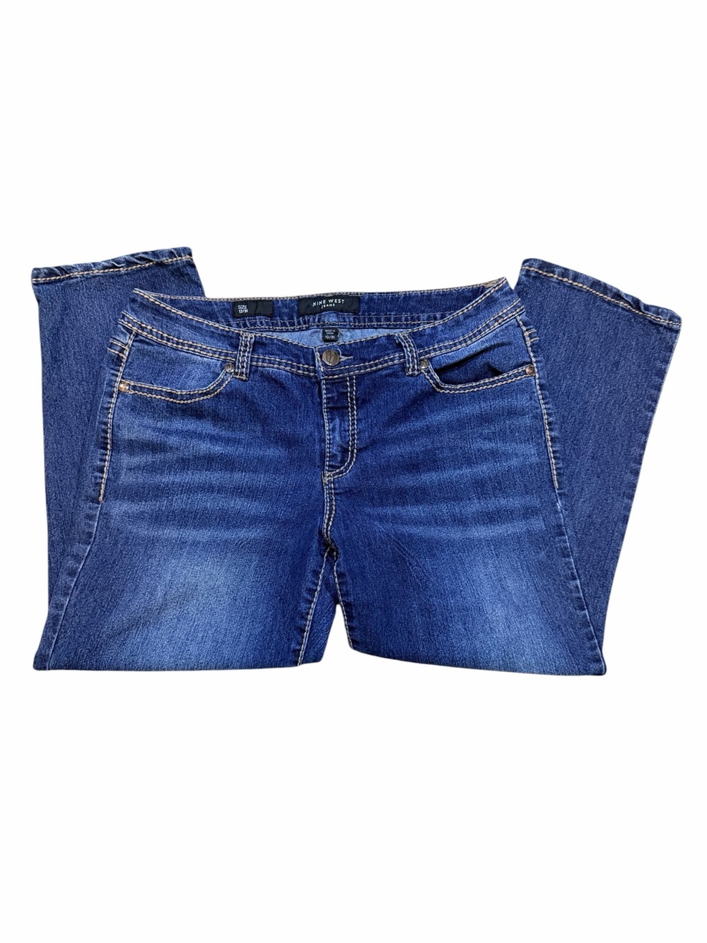 Nine West Women’s Dark Blue Capri Jeans Size 12/31 Missy